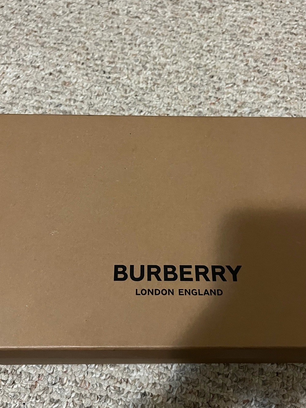 Burberry Brown Shoe Box with Branded Label